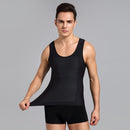 Men Abdomen Waist Corset Shapewear Vest, Size: XXXL(Black)