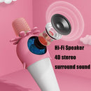 Lebo K5 Mobile Phone Tablet Wireless Bluetooth Microphone Carrot Children Singing Microphone(White Pink)