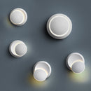 LED Wall Lamp 360 Degree Rotation Adjustable Bedside Light White Black Creative Wall Lamp Black Modern Aisle Round Lamp, Color Temperature:warm white(WHITE)