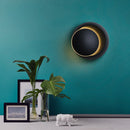LED Wall Lamp 360 Degree Rotation Adjustable Bedside Light White Black Creative Wall Lamp Black Modern Aisle Round Lamp, Color Temperature:warm white(Black)