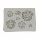 2 PCS DIY Handmade Soap Chocolate Fondant Baking Mold 3D Rose Flower Cake Decoration Silicone Mold(Gray)
