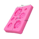 2 PCS DIY Handmade Soap Chocolate Fondant Baking Mold 3D Rose Flower Cake Decoration Silicone Mold(Gray)