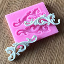2 PCS Fondant Cake Silicone Mold Hollow Embossed Border Frame Retro Photo Frame Mould(10th 17-116)