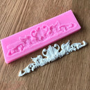 2 PCS Fondant Cake Silicone Mold Hollow Embossed Border Frame Retro Photo Frame Mould(No. 3 17-15)