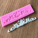 2 PCS Fondant Cake Silicone Mold Hollow Embossed Border Frame Retro Photo Frame Mould(No. 3 17-15)