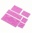 2 PCS Fondant Cake Silicone Mold Hollow Embossed Border Frame Retro Photo Frame Mould(2nd 17-150)