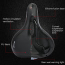 YAFEE Taillight Bicycle Seat Mountain Bike Saddle With Light Seat(Red)