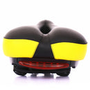Bicycle Seat With Tail Light Bicycle Seat Comfortable Seat Cushion Riding Accessories(Yellow)