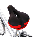 Bicycle Seat With Tail Light Bicycle Seat Comfortable Seat Cushion Riding Accessories(Red)