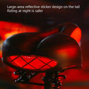 Mountain Bike Bicycle Seat Reflective Bicycle Saddle Cushion Comfortable Cushion(Red)
