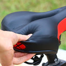 Mountain Bike Bicycle Seat Reflective Bicycle Saddle Cushion Comfortable Cushion(Red)
