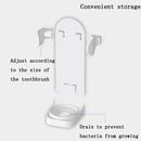 7 PCS Spiral Shading Electric Toothbrush Storage Rack Wall-Mounted Non-Slip Adjustable Electric Toothbrush Holder, Colour: White (Silica Gel Non-slip Type)