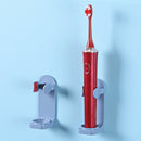 7 PCS Spiral Shading Electric Toothbrush Storage Rack Wall-Mounted Non-Slip Adjustable Electric Toothbrush Holder, Colour: White (Silica Gel Non-slip Type)