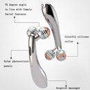 Lifting Face Roller Massager Micro Current 3D Beauty Instrument Importer(Silver)
