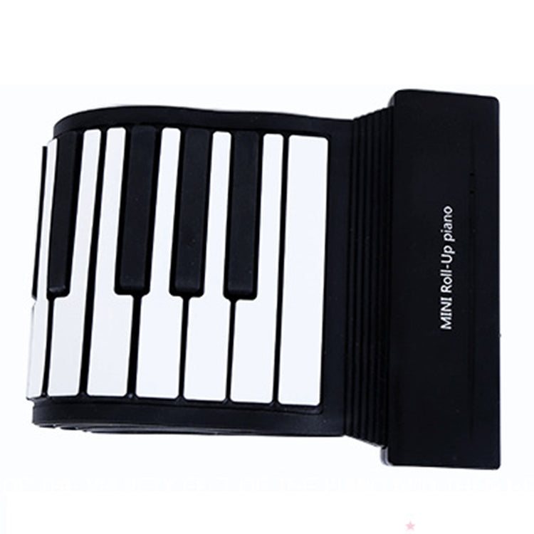 MIDI88 88-Key Hand-Rolled Foldable Piano Professional MIDI Soft Keyboard Simulated Practice Portable Electronic Piano(Black English)