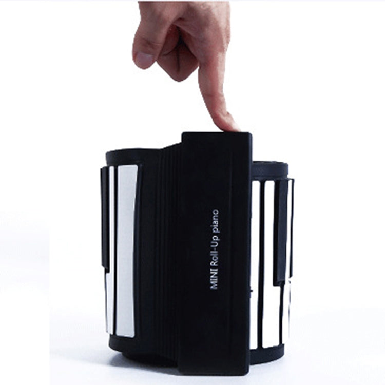 MIDI88 88-Key Hand-Rolled Foldable Piano Professional MIDI Soft Keyboard Simulated Practice Portable Electronic Piano(Black English)