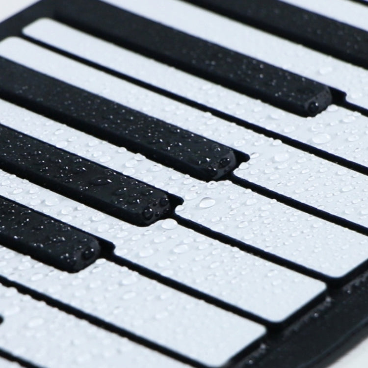 MIDI88 88-Key Hand-Rolled Foldable Piano Professional MIDI Soft Keyboard Simulated Practice Portable Electronic Piano(Black English)