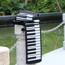 MIDI88 88-Key Hand-Rolled Foldable Piano Professional MIDI Soft Keyboard Simulated Practice Portable Electronic Piano(Black English)