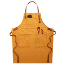 Household Denim Apron Barista Floral Tea Shop Barber Work Clothes, Specification: Adult Version(Yellow)