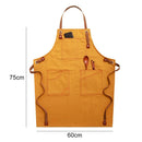 Household Denim Apron Barista Floral Tea Shop Barber Work Clothes, Specification: Adult Version(Yellow)