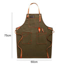 Household Denim Apron Barista Floral Tea Shop Barber Work Clothes, Specification: Adult Version(Green)