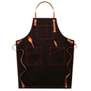 Household Denim Apron Barista Floral Tea Shop Barber Work Clothes, Specification: Adult Version(Black)