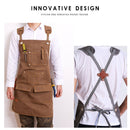 Canvas Apron Barber Roasting Cafe Gardening Woodworking Men And Women Canvas Work Clothes, Specification: For Children 47cm(Yellow)