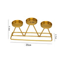 2 PCS Three-Head Candle Holders Metal Decorations Romantic Wedding Dining Table Decorations, Colour: Black