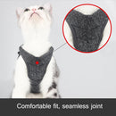 Cat Leash Pet Chest Harness Leash, Size: L(Grey)