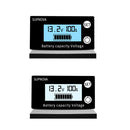 SUPNOVA DC 8-100V Battery Capacity Indicator Voltmeter Voltage Gauge,Style: Blue +Alarm + Temperature