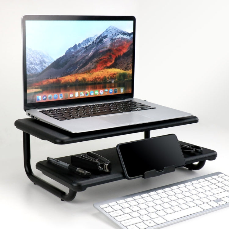 Double-Layer Heightening Desktop Metal Aluminum Alloy Display Base Notebook Computer Stand