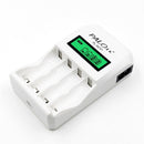 4 Slots Smart Intelligent Battery Charger with LCD Display for AA / AAA NiCd NiMh Rechargeable Batteries(US Plug)