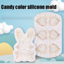 GW20035 DIY Candy Color Cartoon Silicone Cake Toast Ice Tray Mold, Specification: 8 Inch Bunny
