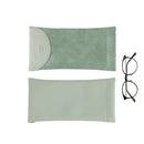 3 PCS Snake Print PU Elastic Leather Sunglasses Bag Myopia And Presbyopic Glasses Bag(Light Green)