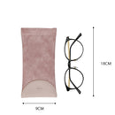3 PCS Snake Print PU Elastic Leather Sunglasses Bag Myopia And Presbyopic Glasses Bag(Pink)