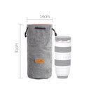 S.C.COTTON Liner Shockproof Digital Protection Portable SLR Lens Bag Micro Single Camera Bag Round Gray L