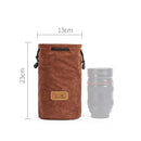 S.C.COTTON Liner Shockproof Digital Protection Portable SLR Lens Bag Micro Single Camera Bag Round Brown M