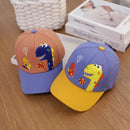 C0310 Cartoon Dinosaur Pattern Spring Children Baseball Cap, Size: 48cm Adjustable(Blue)