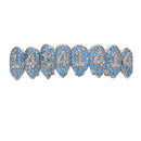 Halloween Vampire 8 Zircon Hip Hop Braces, Colour: Platinum Upper Teeth