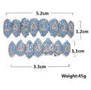 Halloween Accessories Micro-Inlaid Zircon Hip-Hop Braces, Colour: Gold Lower Teeth