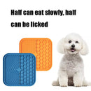 A012 Silicone Pet Sucker Licking Pad Anti-Choking Slow Food Bowl, Specification: Small(Orange)