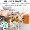 A012 Silicone Pet Sucker Licking Pad Anti-Choking Slow Food Bowl, Specification: Small(Orange)