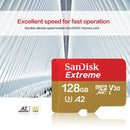 SanDisk U3 High-Speed Micro SD Card TF Card Memory Card for GoPro Sports Camera, Drone, Monitoring 32GB(A1), Colour: Gold Card