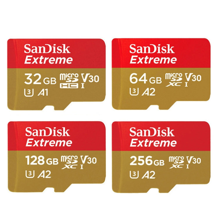 SanDisk U3 High-Speed Micro SD Card TF Card Memory Card for GoPro Sports Camera, Drone, Monitoring 64GB(A2), Colour: Gold Card