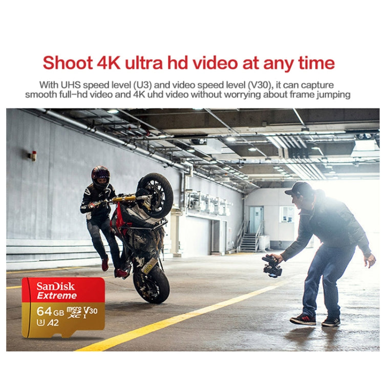 SanDisk U3 High-Speed Micro SD Card TF Card Memory Card for GoPro Sports Camera, Drone, Monitoring 128GB(A2), Colour: Gold Card