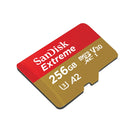 SanDisk U3 High-Speed Micro SD Card TF Card Memory Card for GoPro Sports Camera, Drone, Monitoring 256GB(A2), Colour: Gold Card