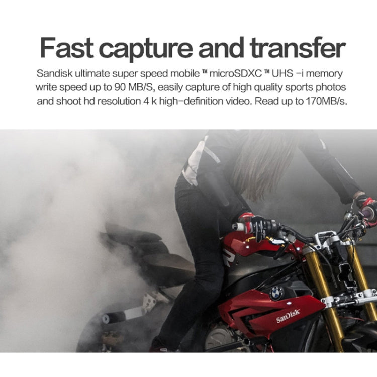 SanDisk U3 High-Speed Micro SD Card TF Card Memory Card for GoPro Sports Camera, Drone, Monitoring 32GB(A1), Colour: Black Card