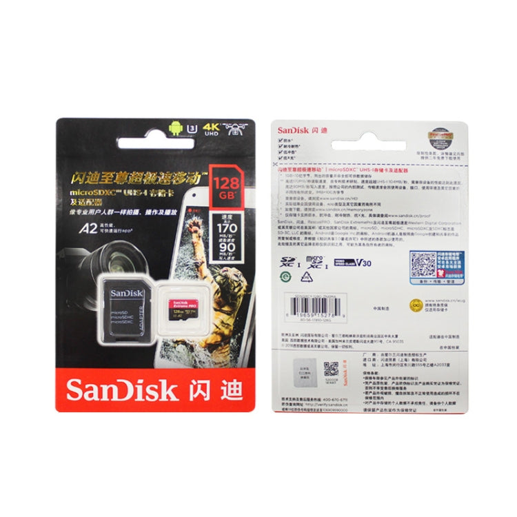 SanDisk U3 High-Speed Micro SD Card TF Card Memory Card for GoPro Sports Camera, Drone, Monitoring 256GB(A2), Colour: Black Card