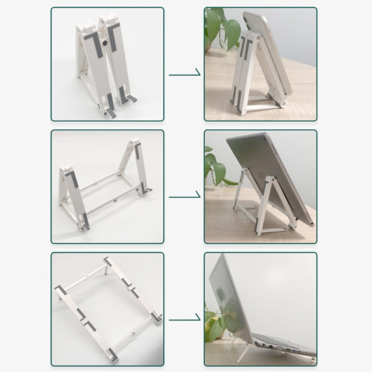 FA06S Notebook Multifunctional Desktop Stand Computer Cooling Portable Folding Stand(White)