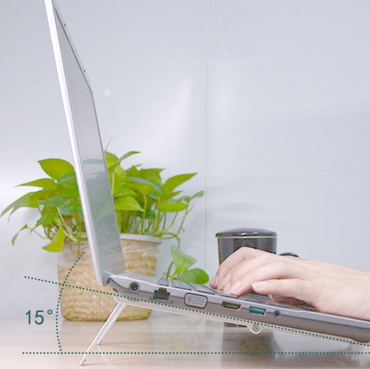 FA06S Notebook Multifunctional Desktop Stand Computer Cooling Portable Folding Stand(White)